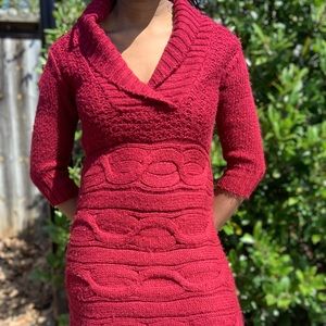 Red Sweater Dress